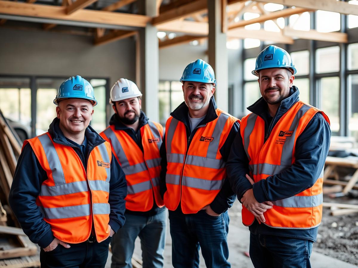 Building team on a high end extension site